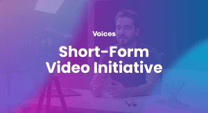 An animated image with the words 'Short-Form Video Initiative'